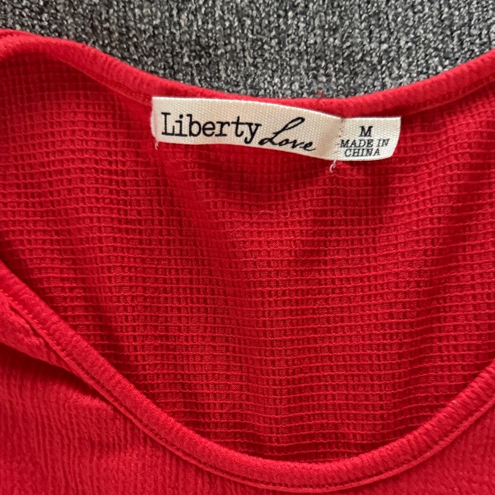 Liberty Scarlet Ruffle Top - Picture 2 of 4